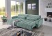 Wohnlandschaft >Wolve< elektr. Sitzverstellung, 2 Kissen, Cord mint - 277x108x179cm (BxHxT)
