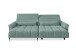 Wohnlandschaft >Wolve< elektr. Sitzverstellung, 2 Kissen, Cord mint - 277x108x179cm (BxHxT)