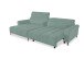 Wohnlandschaft >Wolve< elektr. Sitzverstellung, 2 Kissen, Cord mint - 277x108x179cm (BxHxT)