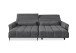 Wohnlandschaft >Wolve< elektr. Sitzverstellung, Kissen, Cord dunkelgrau - 277x108x179cm BxHxT