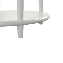 Beistelltisch >Rundo< Weiß, 66x55x45 cm, MDF-Tischplatte, Schublade, goldener Griff