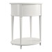 Beistelltisch >Rundo< Weiß, 66x55x45 cm, MDF-Tischplatte, Schublade, goldener Griff