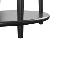 Beistelltisch >Rundo< schwarz, 66x55x45 cm, MDF-Tischplatte, Schublade, goldener Griff