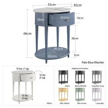 Beistelltisch >Rundo< lavendel, 66x55x45 cm,...