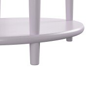 Beistelltisch >Rundo< lavendel, 66x55x45 cm, MDF-Tischplatte, Schublade, goldener Griff