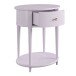 Beistelltisch >Rundo< lavendel, 66x55x45 cm, MDF-Tischplatte, Schublade, goldener Griff