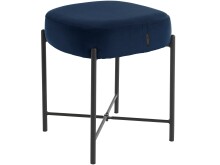 Sitzhocker >Lerry< Blau, 43x37x37 cm, Samt,...
