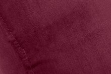 Sitzhocker >Lerry< rot, 43x37x37 cm, Samt, schwarze Metallbeine