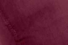 Sitzhocker >Lerry< rot, 43x37x37 cm, Samt, schwarze Metallbeine