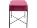 Sitzhocker >Lerry< Bordeauxrot, 43x67x37 cm, Samt, schwarze Metallbeine, 2-Sitzer