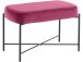 Sitzhocker >Lerry< Bordeauxrot, 43x67x37 cm, Samt, schwarze Metallbeine, 2-Sitzer
