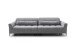 Big-Sofa >Wolve< Kopfteilverstellung, 2 Kissen, Bezug graublau - 280x108x118cm (BxHxT)
