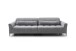 Big-Sofa >Wolve< 1x elektr. Sitzverstellung, 2 Kissen, graublau - 280x108x118cm (BxHxT)