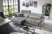 Big-Sofa >Wolve< 2x elektr. Sitzverstellung, 2 Kissen, silbergrau - 280x108x118cm (BxHxT)