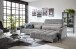 Big-Sofa >Wolve< 1x elektr. Sitzverstellung, 2 Kissen, silbergrau - 280x108x118cm (BxHxT)