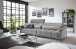 Big-Sofa >Wolve< 1x elektr. Sitzverstellung, 2 Kissen, silbergrau - 280x108x118cm (BxHxT)