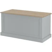 Truhe >Mikkel< in Grau - 90x45x40cm (BxHxT)