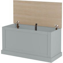 Truhe >Mikkel< in Grau - 90x45x40cm (BxHxT)