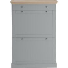 Schuhschrank >Mikkel< in Grau - 80x105x30cm (BxHxT)