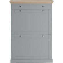 Schuhschrank >Mikkel< in Grau - 80x105x30cm (BxHxT)
