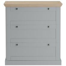 Kommode >Mikkel< in Grau - 75x80x35cm (BxHxT)
