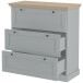 Kommode >Mikkel< in Grau - 75x80x35cm (BxHxT)