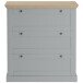 Kommode >Mikkel< in Grau - 75x80x35cm (BxHxT)