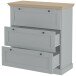 Kommode >Mikkel< in Grau - 75x80x35cm (BxHxT)