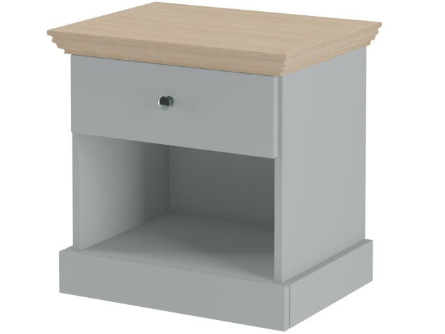 Nachttisch >Mikkel< in Grau - 45x45x35cm (BxHxT)