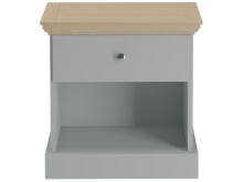 Nachttisch >Mikkel< in Grau - 45x45x35cm (BxHxT)