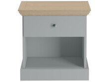 Nachttisch >Mikkel< in Grau - 45x45x35cm (BxHxT)