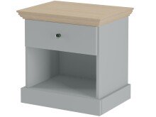 Nachttisch >Mikkel< in Grau - 45x45x35cm (BxHxT)