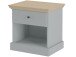 Nachttisch >Mikkel< in Grau - 45x45x35cm (BxHxT)
