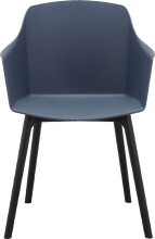 Esszimmerstuhl >Jerrik< (2er Set) in Blau, Kunststoff - 58x84x51cm (BxHxT)