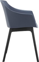 Esszimmerstuhl >Jerrik< (2er Set) in Blau, Kunststoff - 58x84x51cm (BxHxT)