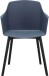 Esszimmerstuhl >Jerrik< (2er Set) in Blau, Kunststoff - 58x84x51cm (BxHxT)