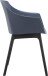 Esszimmerstuhl >Jerrik< (2er Set) in Blau, Kunststoff - 58x84x51cm (BxHxT)