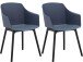 Esszimmerstuhl >Jerrik< (2er Set) in Blau, Kunststoff - 58x84x51cm (BxHxT)