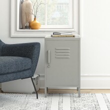 Beistelltisch >Steen< in Grau, Metall - 37x68x39cm (BxHxT)