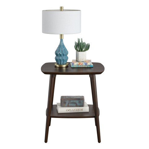 Beistelltisch >Snorre< in Braun, MDF,Holz,Holzfurnier - 54x59x47cm (BxHxT)