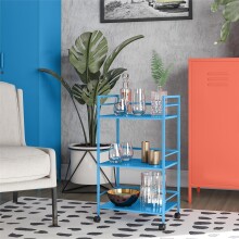 Servierwagen >Rasmus< in Blau - 43x77x29 (BxHxT)