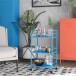 Servierwagen >Rasmus< in Blau - 43x77x29 (BxHxT)