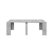 Kulissen-Esstisch >EXTENSIBLE< ausziehbar bis 237cm, Zementgrau Dekor - 90/237x78x51 (BxHxT)