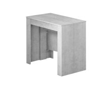Kulissen-Esstisch >EXTENSIBLE< ausziehbar bis 237cm, Zementgrau Dekor - 90/237x78x51 (BxHxT)