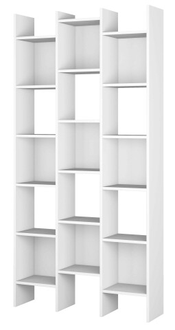Bücherregal >ITALIAN NEW< in Artik Weiß - 96x192x25 (BxHxT)