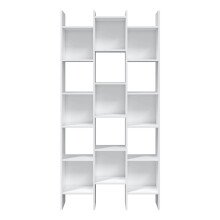 Bücherregal >ITALIAN NEW< in Artik Weiß - 96x192x25 (BxHxT)