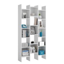 Bücherregal >ITALIAN NEW< in Artik Weiß - 96x192x25 (BxHxT)