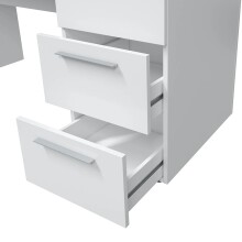 Schreibtisch >STYLUS< 3 Schubladen, in Artik Weiß - 138x74x60 (BxHxT)