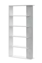 Anbauregal >ALIDA< Bücherregal, Zementgrau Dekor - 90x180x25 (BxHxT)