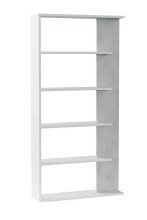 Anbauregal >ALIDA< Bücherregal, Zementgrau...
